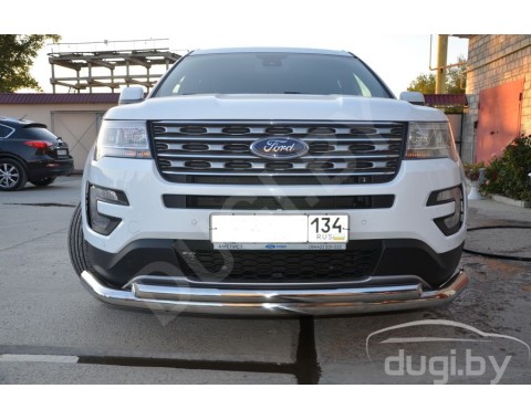 Ford Explorer с 2010-2019 защита переднего бампера двойная труба d76/d60 из нержавеющей стали